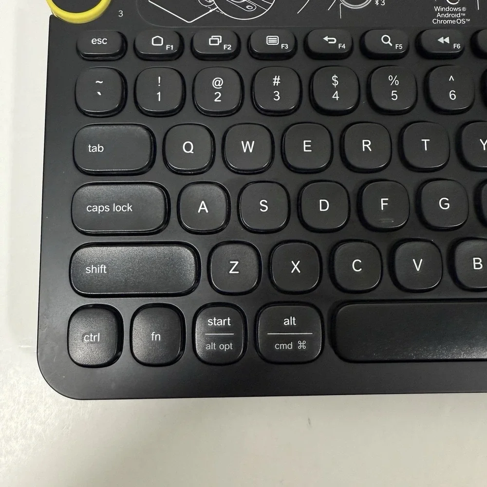 Logitech K480 Bluetooth Multi-Device Keyboard Black Yellow Wireless Universal